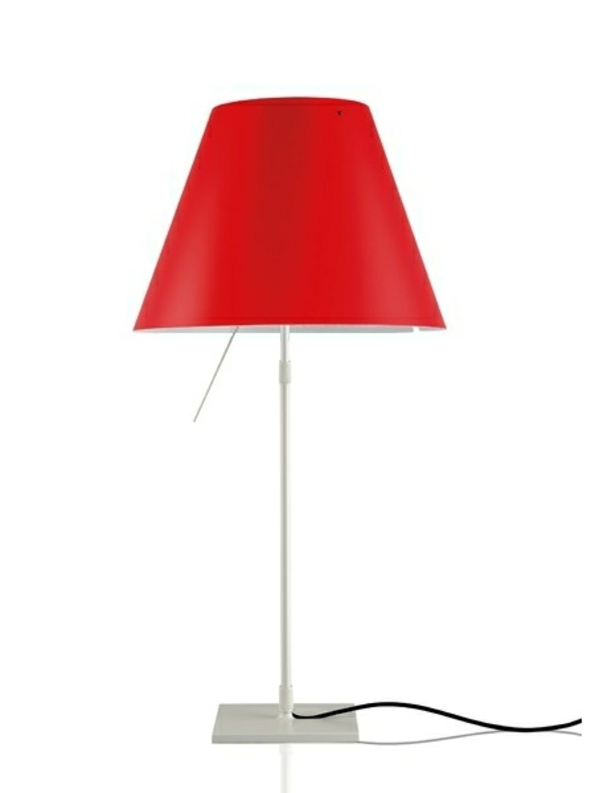 Costanza Lampă de Masă Aluminium cu Primary Red - Luceplan