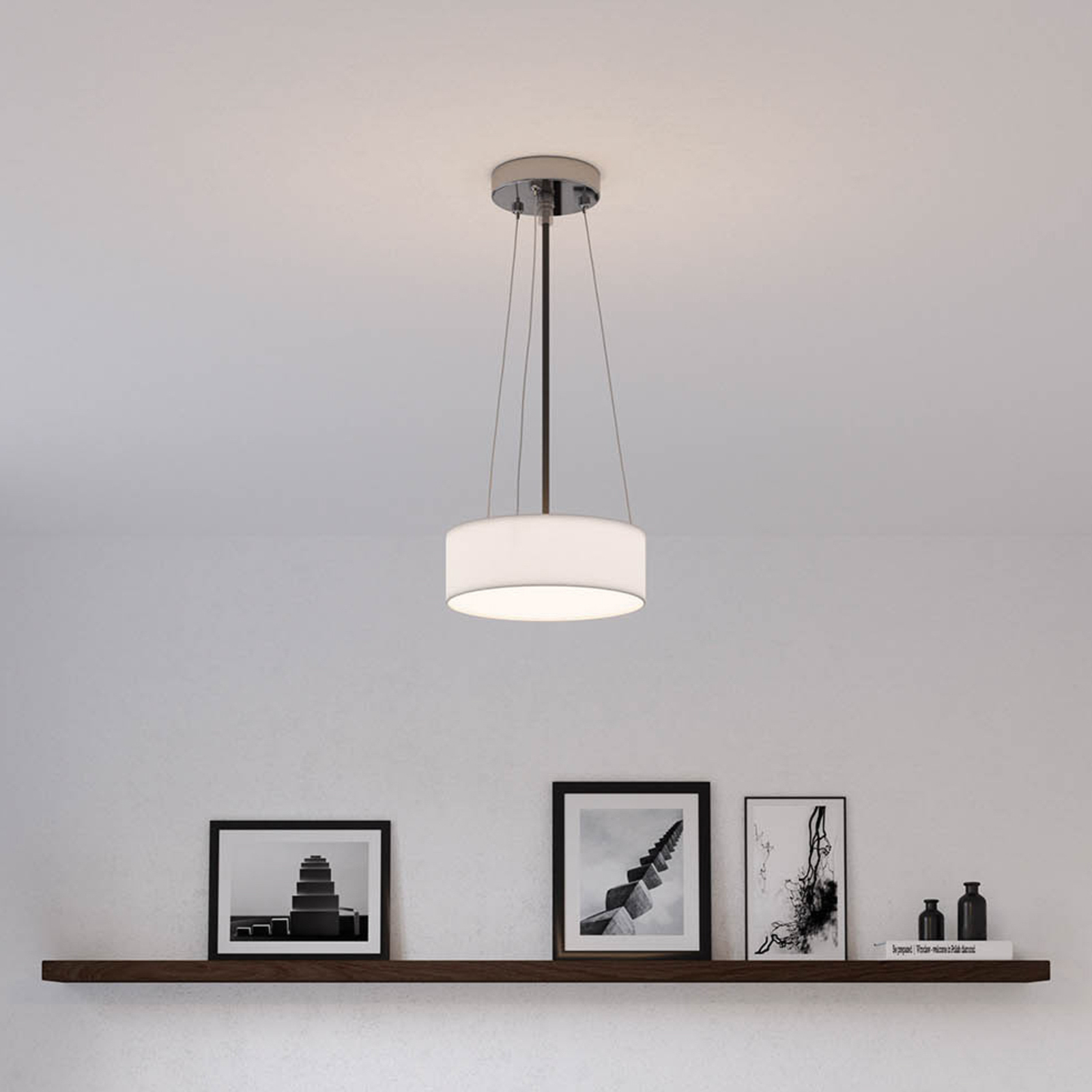 Lampa sufitowa Ceiling Dream, Ø 30 cm, tekstylna, biała