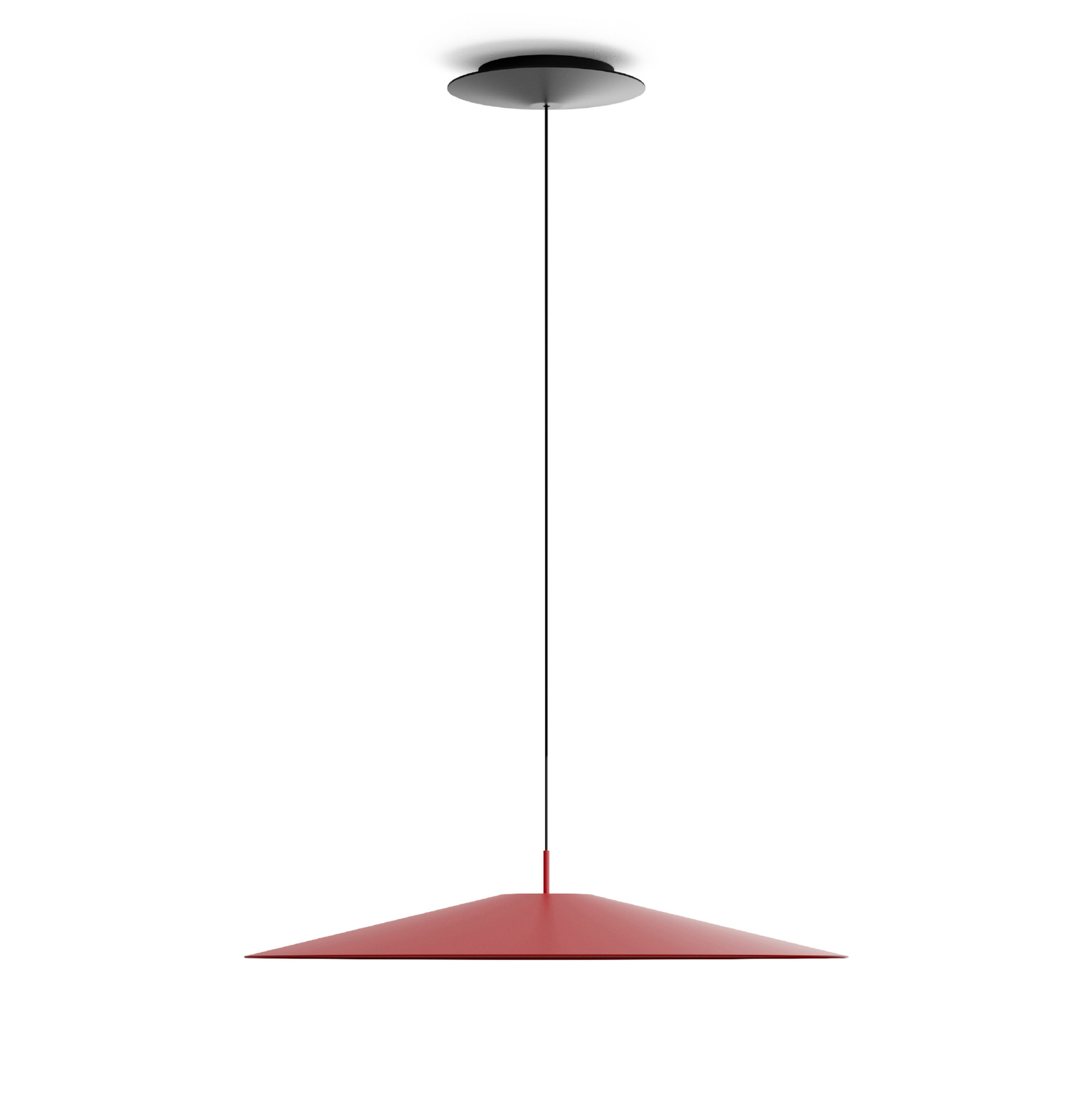 Luceplan Koinè LED-hængelampe 927 Ø55cm rød