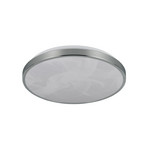 LED griestu lampa „Fena“, hroma krāsā, Ø 38 cm, metāls, IP44