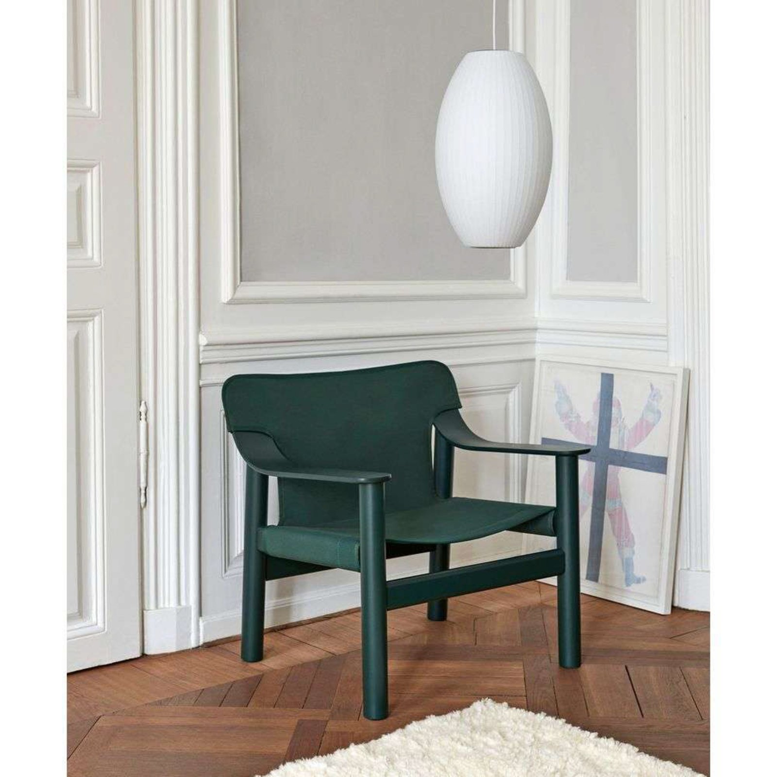 Nelson Cigar Crisscross Bubble Lampada a Sospensione M Off-White - Herman Miller