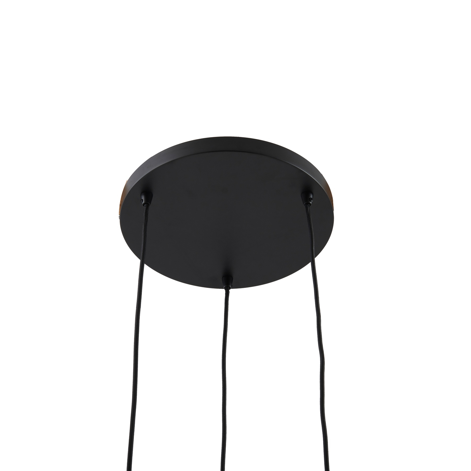 Lampă suspendată Lindby Danika, rotundă, Ø 50 cm, negru, metal