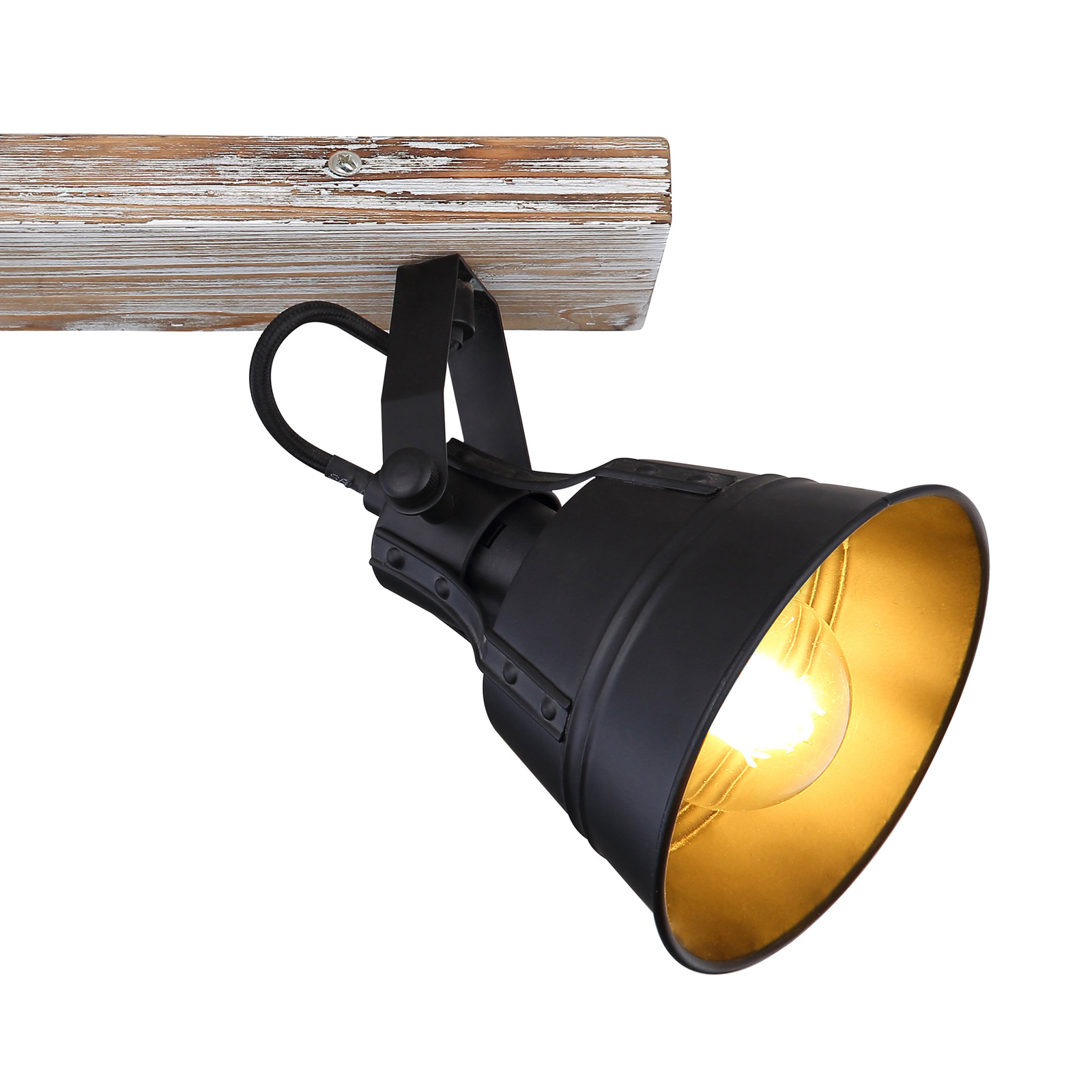 Deckenleuchte Günther aus Metall, schwarz, 2-flg. | Lampenwelt.at