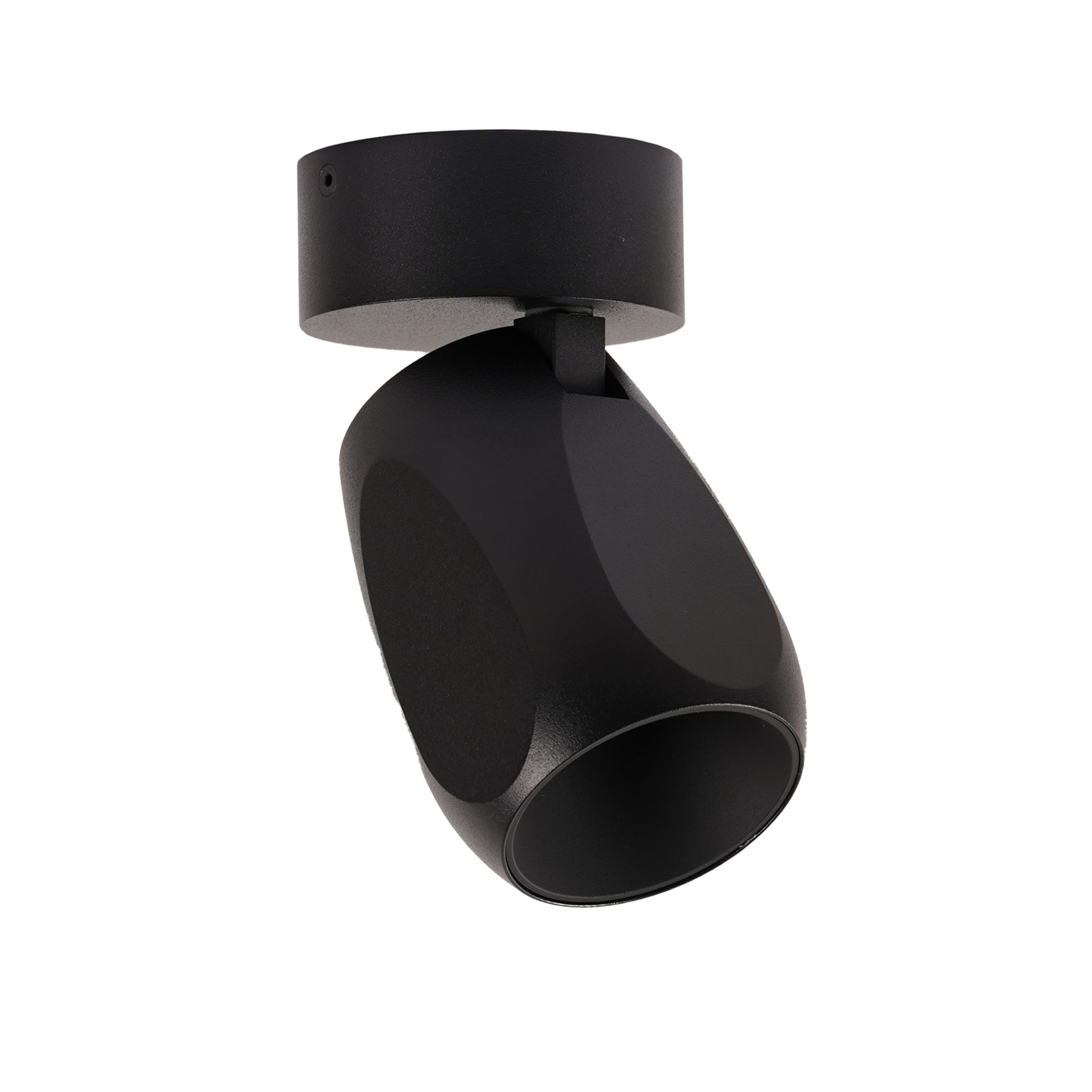 Candeeiro de teto LED Facet W70, preto, metal, Ø 7 cm - Antidark