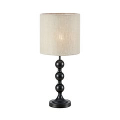 Octo bordlampe med hørskærm, sort/sand