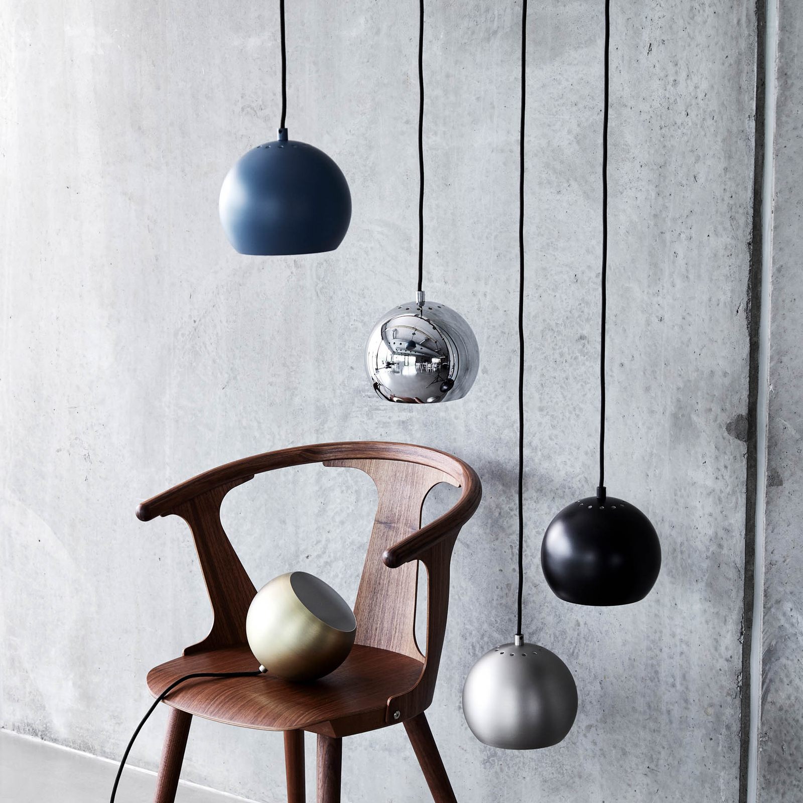 Ball Candeeiro Suspenso Ø18 Matt Brushed Satin - Frandsen