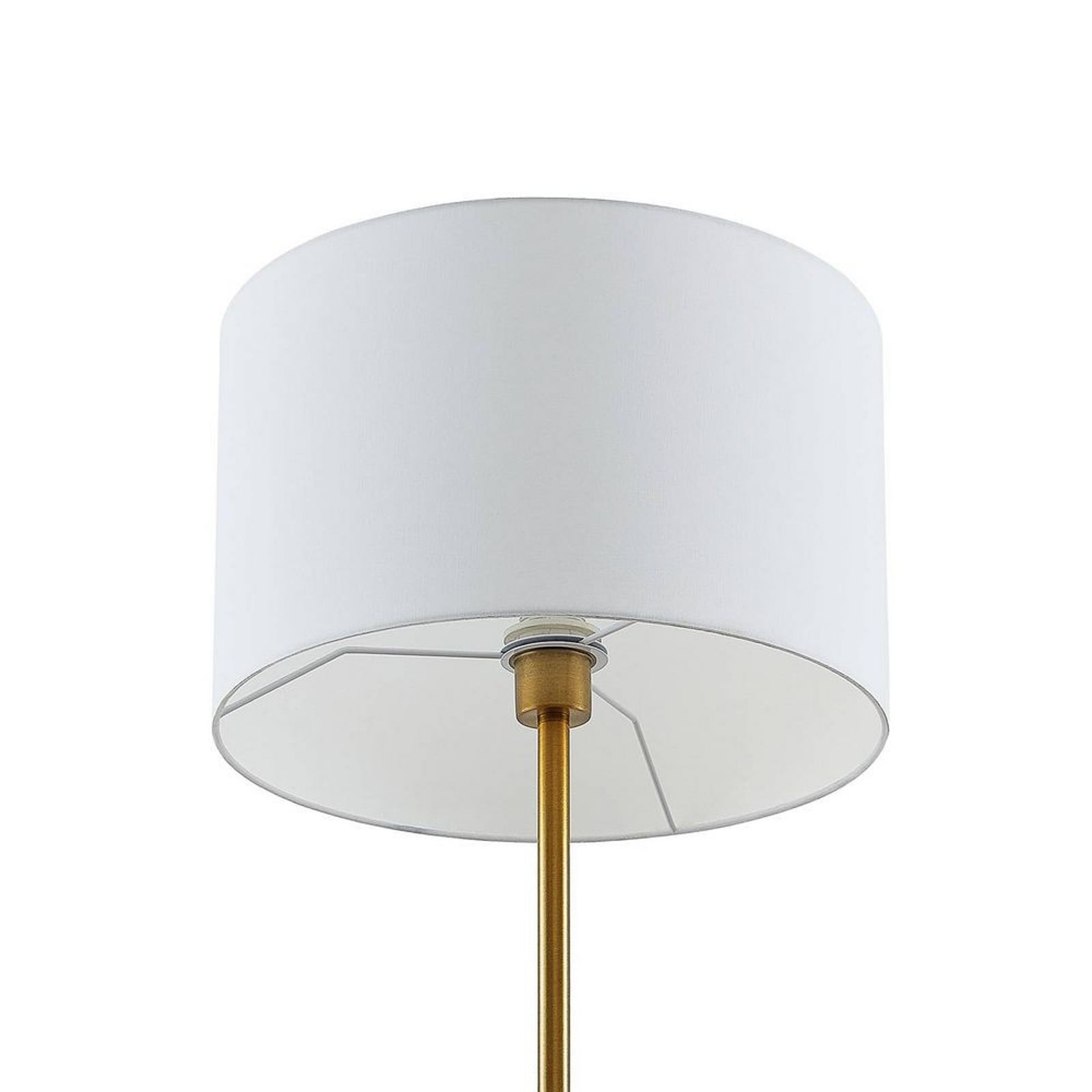 Lindby Lampadaire Aovan, couleur bronze, tablette, port USB