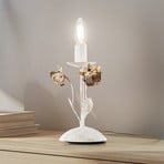 Tischleuchte Carolina, elfenbeinfarben, 1-flammig, Eisen