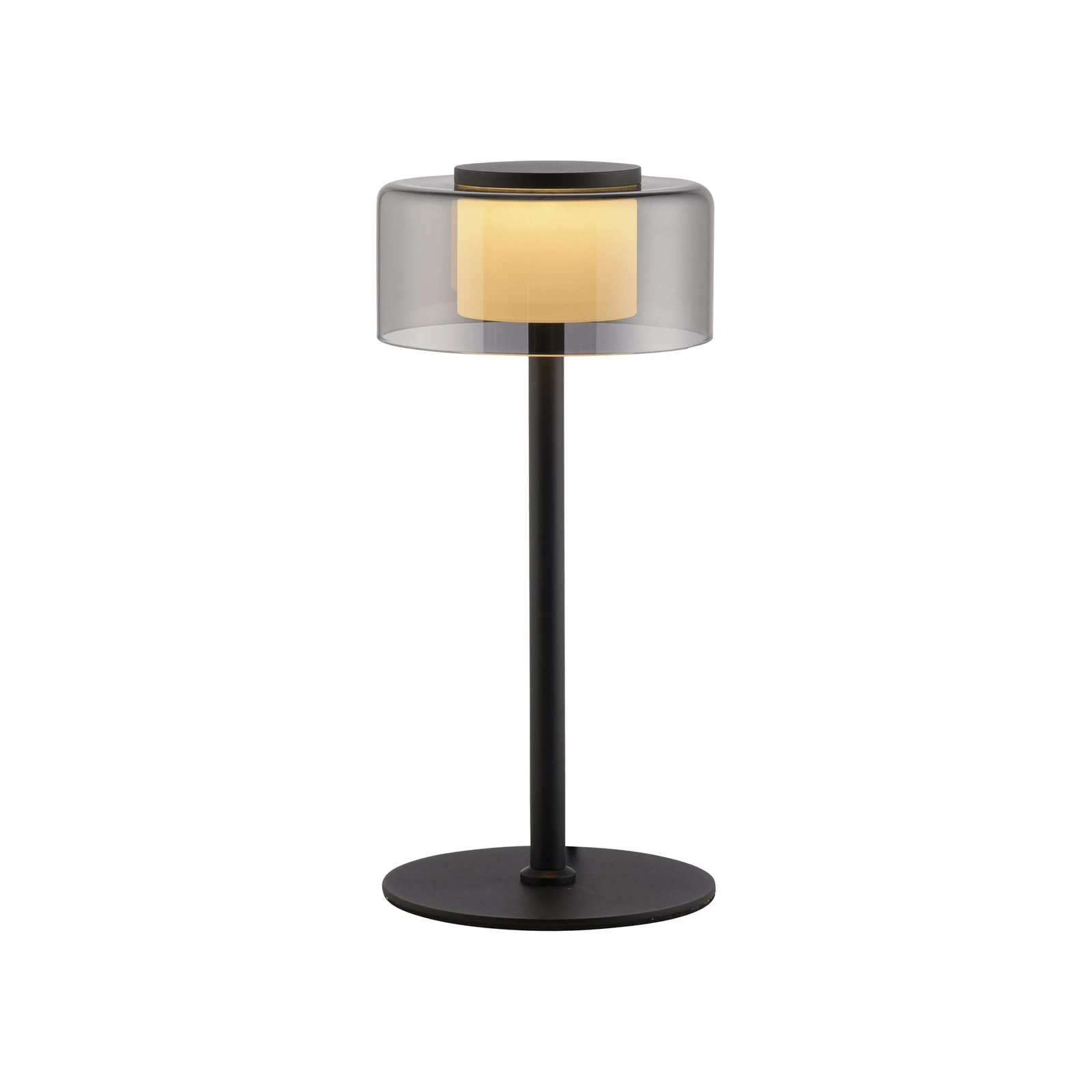 Paul Neuhaus LED настолна лампа Rika, стъкло, височина 33 cm, с възможност за
