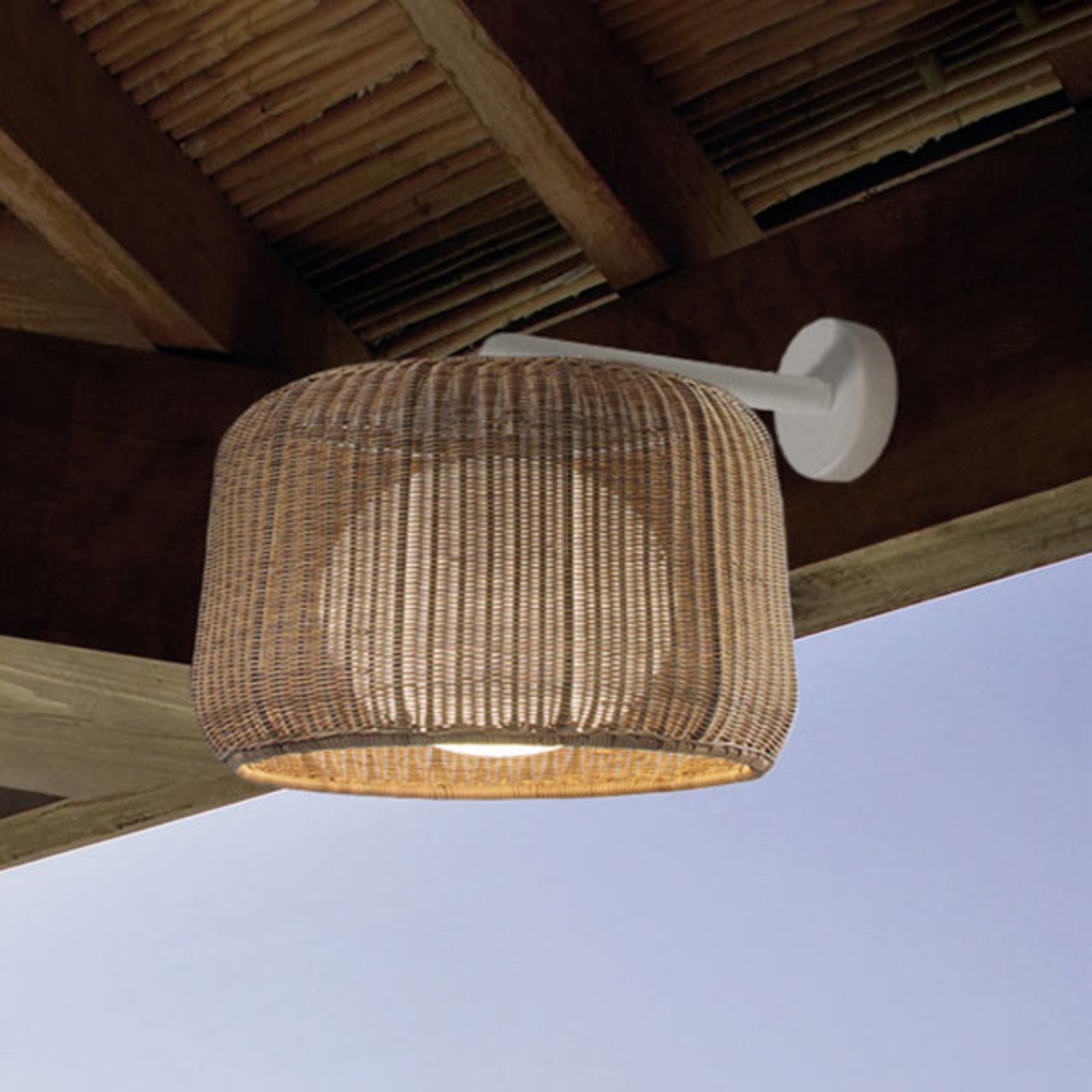 Bover Fora A - outdoor wall light white and beige