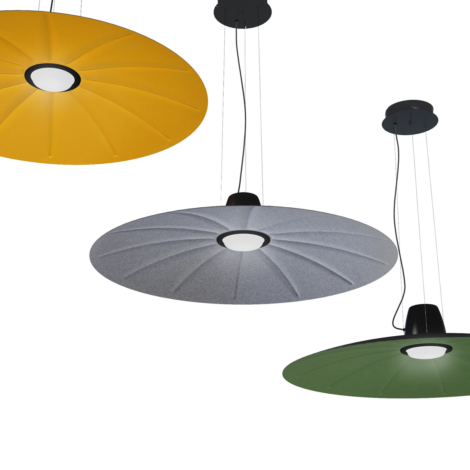 Martinelli Luce Lent suspension LED insonorisante