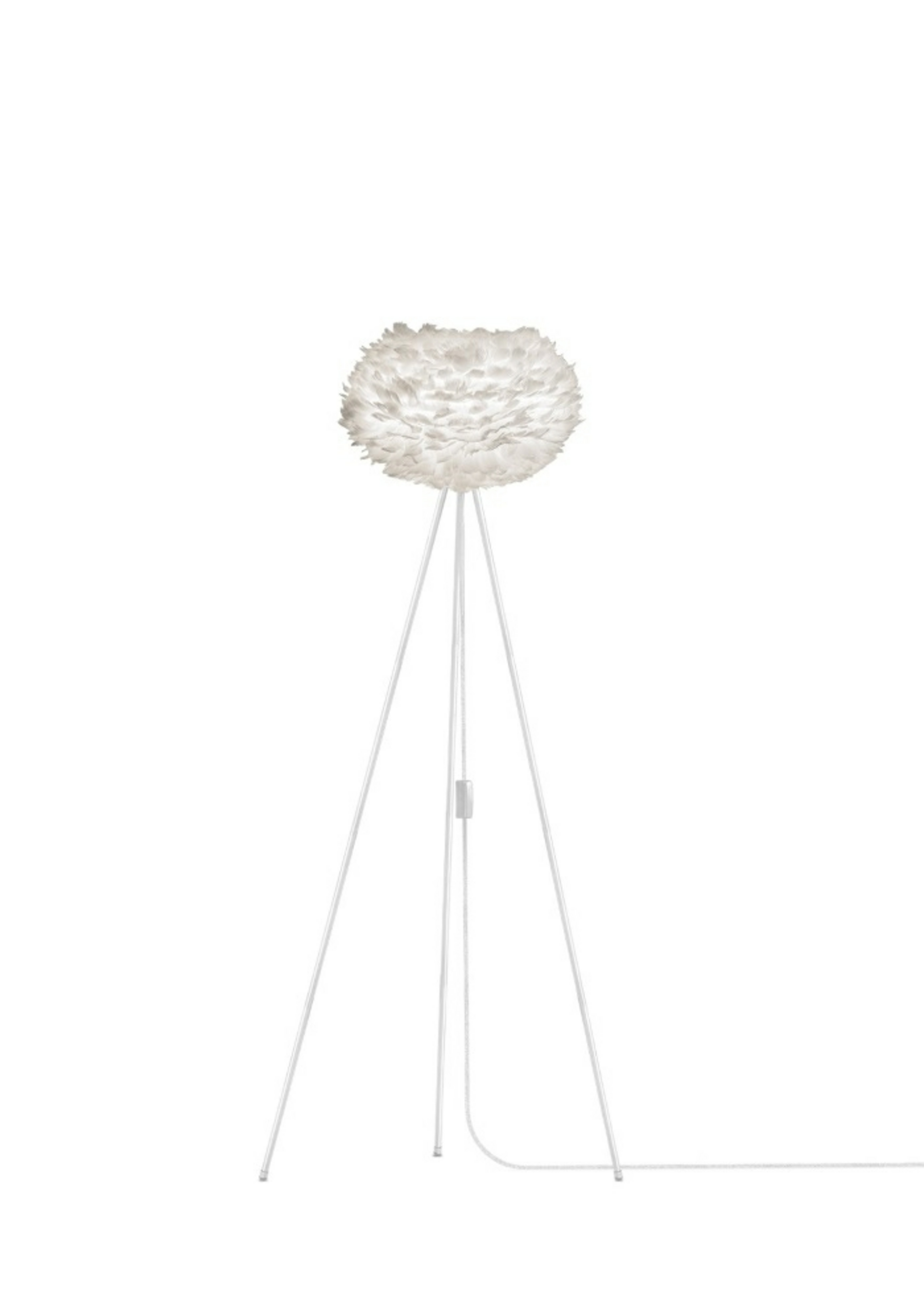 Eos Floor Lamp Large White/Black - UMAGE