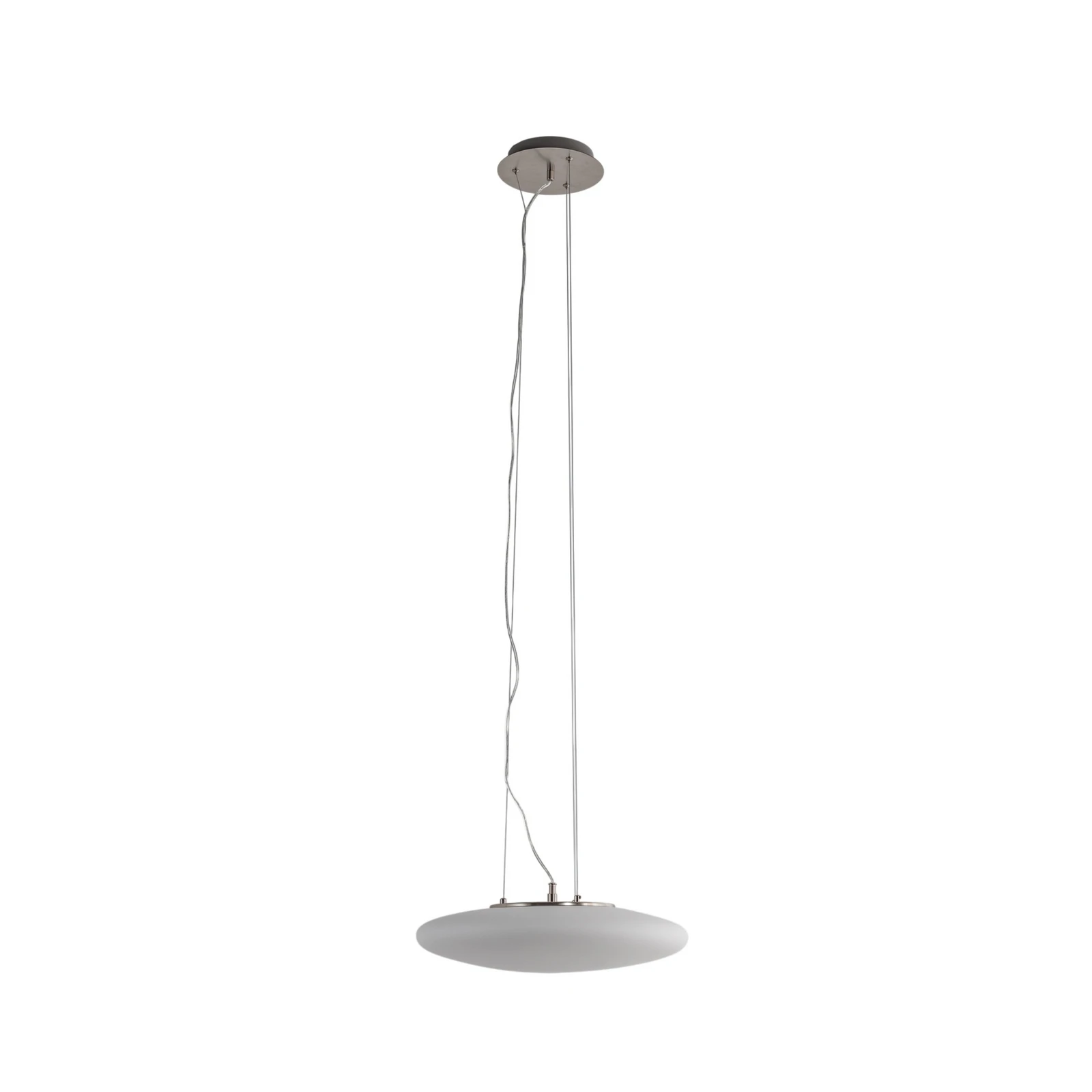 Lindby LED-riippvalgustid Gunda, valge, klaas, Ø 47 cm, dimmeriga