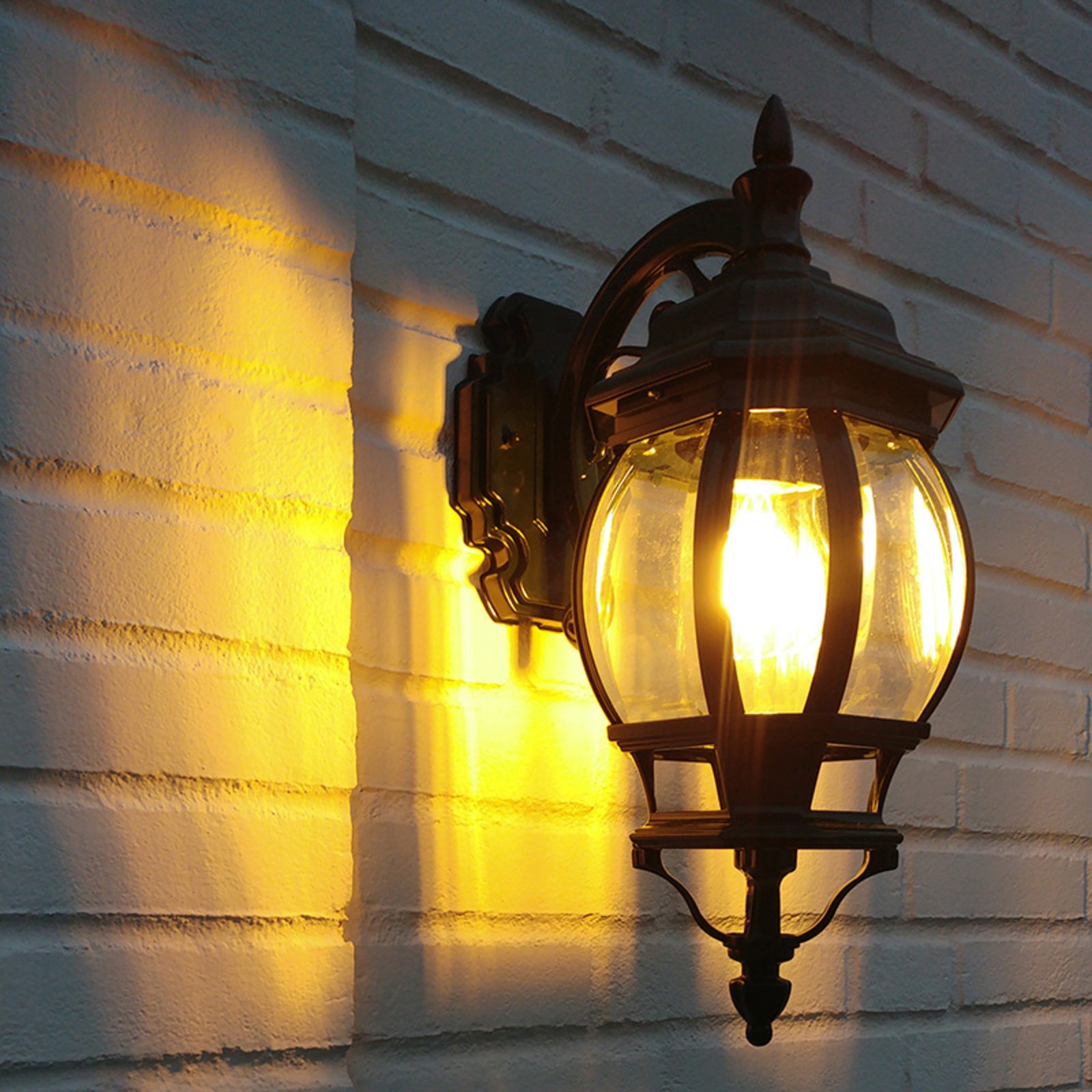 Outdoor wall light Andrew lantern hanging, green