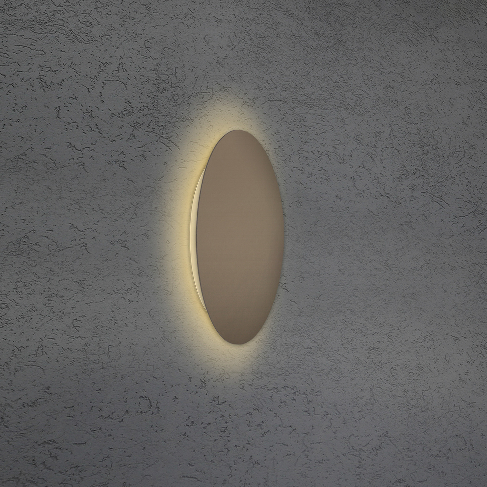 Escale Blade LED wall light, bronze, Ø 24 cm
