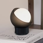 Lampada da tavolo IDEAL LUX Bloom, nera/grigio scuro, altezza 13 cm