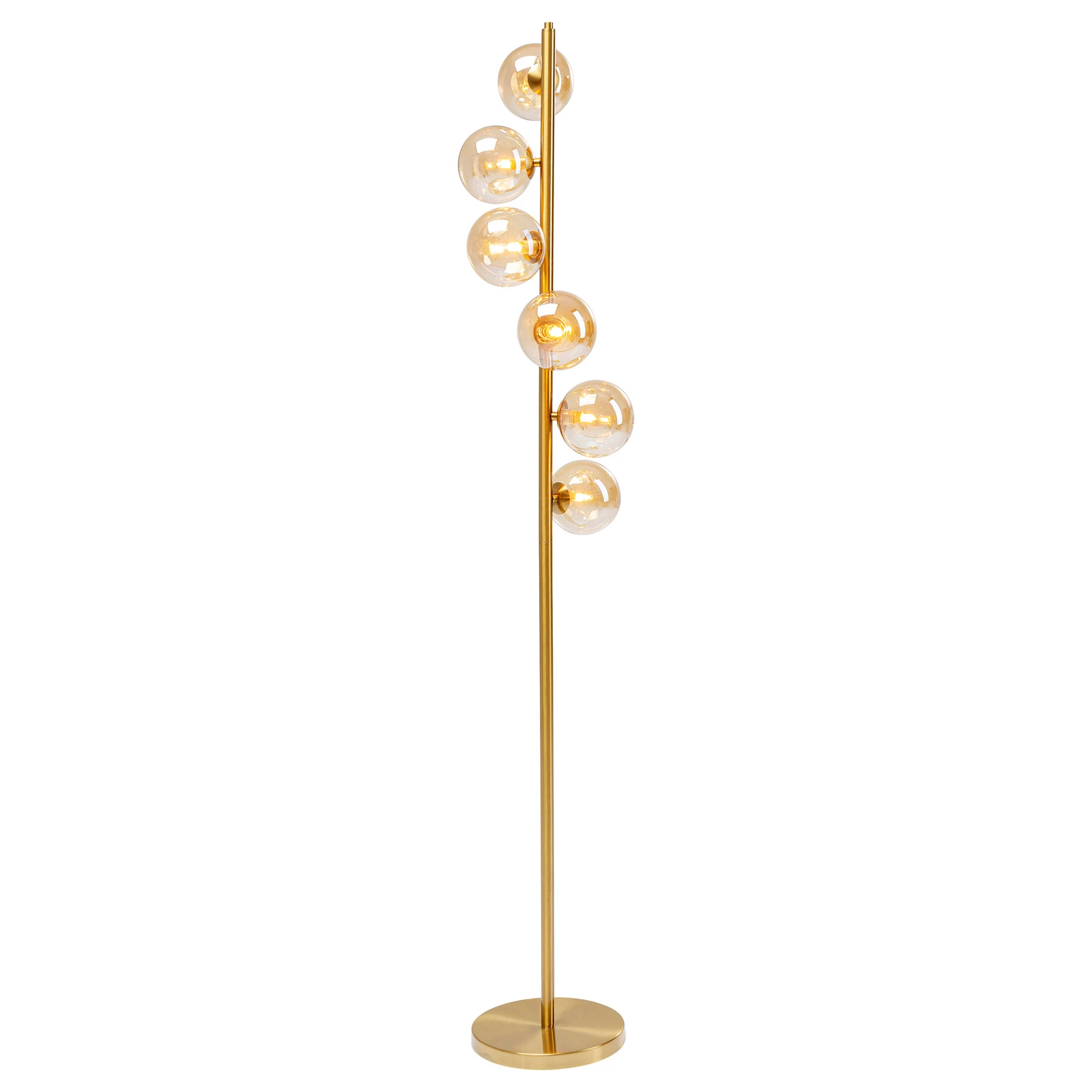 Kare Candeeiro de pé Scala Balls, seis luzes, dourado