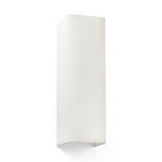 Cotton wall light, angular, 37 x 12 cm, beige