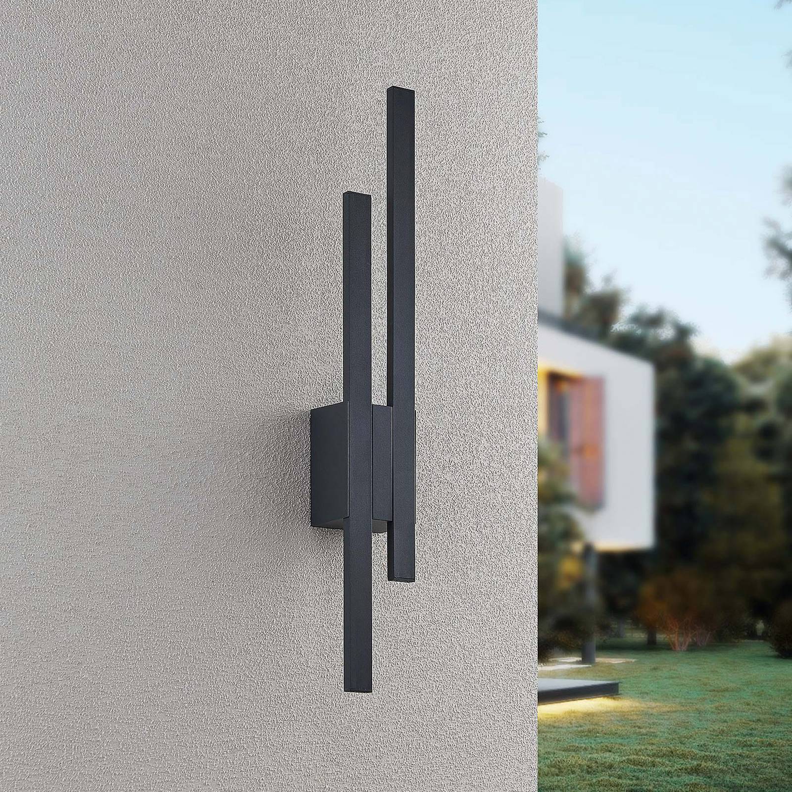 LED-Außenwandlampe TAWA, anthrazit, 62 cm Metall 2-flg. IP54 günstig online kaufen