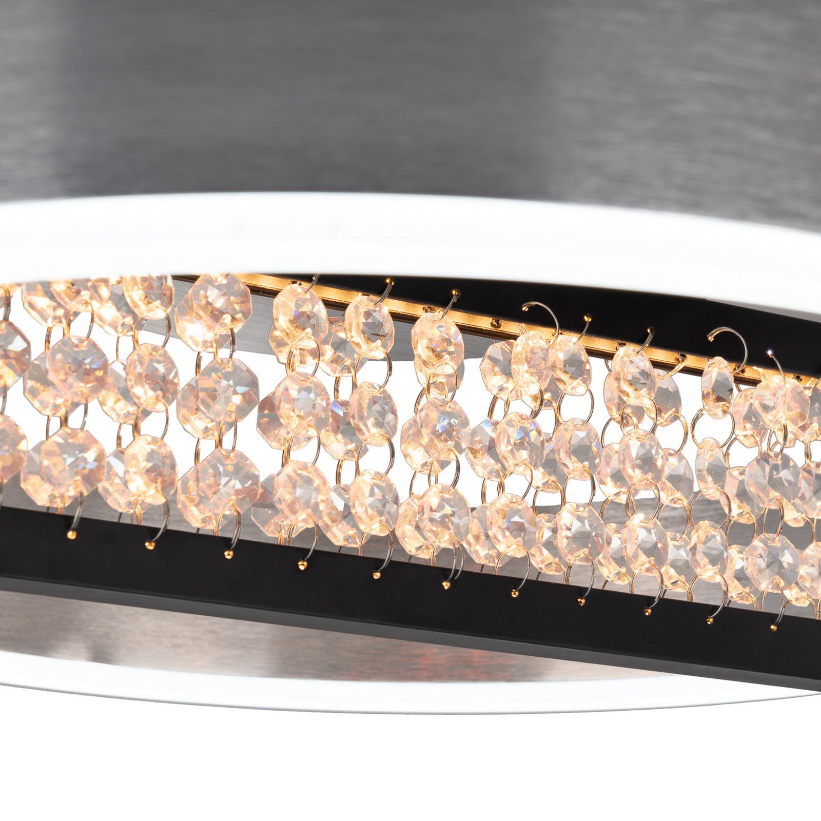 Yvaris LED ceiling light, silver, CCT, remote control Yvaris LED ceiling light, silver, CCT, remote control