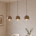 Hänglampa Sool, beige, längd 65 cm, 3 lampor, metall, E27
