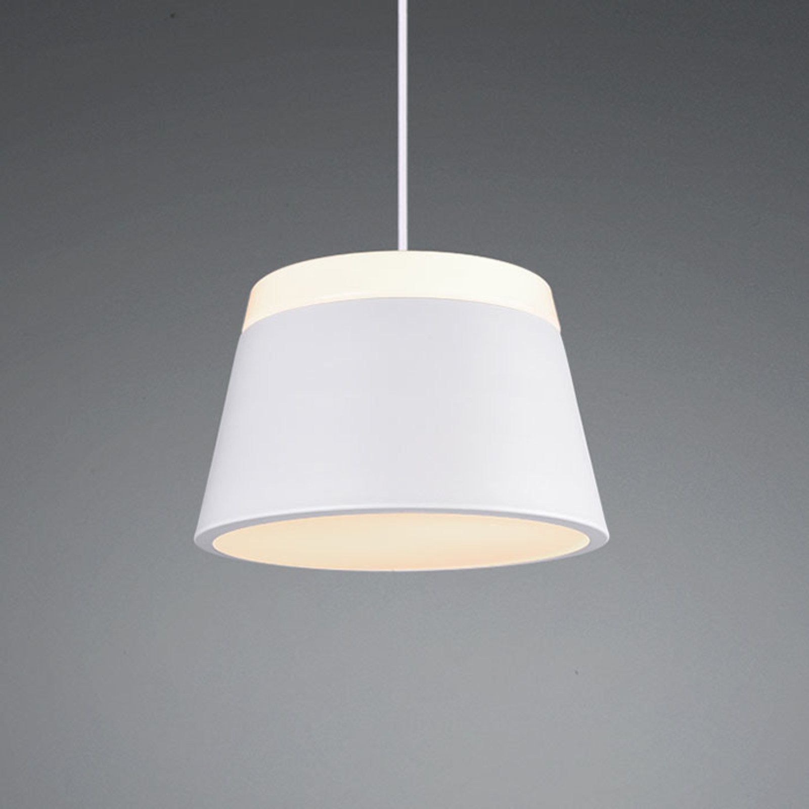 Trio Lighting Baroness pendant light Ø 25 cm white, for Living / Dining Room, metal, plastic, E14, 40 W, energy efficiency: A++