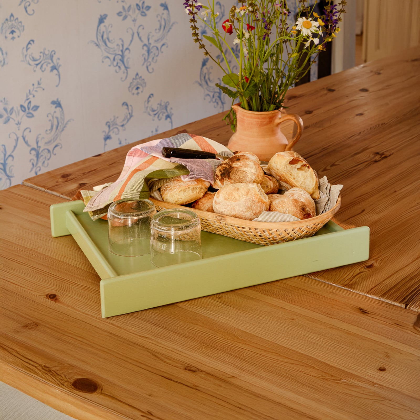 Vassoio Less verde, lunghezza 42 cm - Hübsch