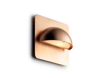 Rørhat Utendørs Vegglampe w/Bakplate Raw Copper - LIGHT-POINT
