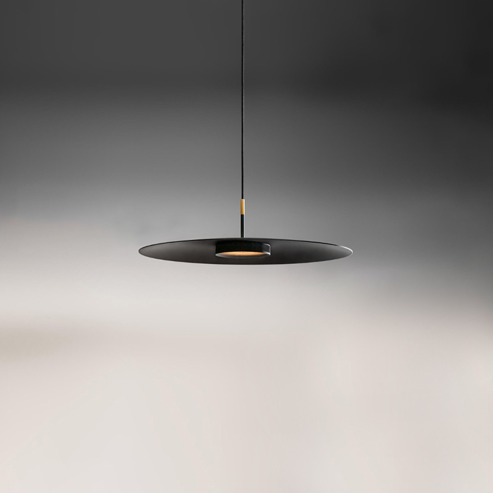 OLEV Overfly plus hanglamp zwart/goud Ø55cm
