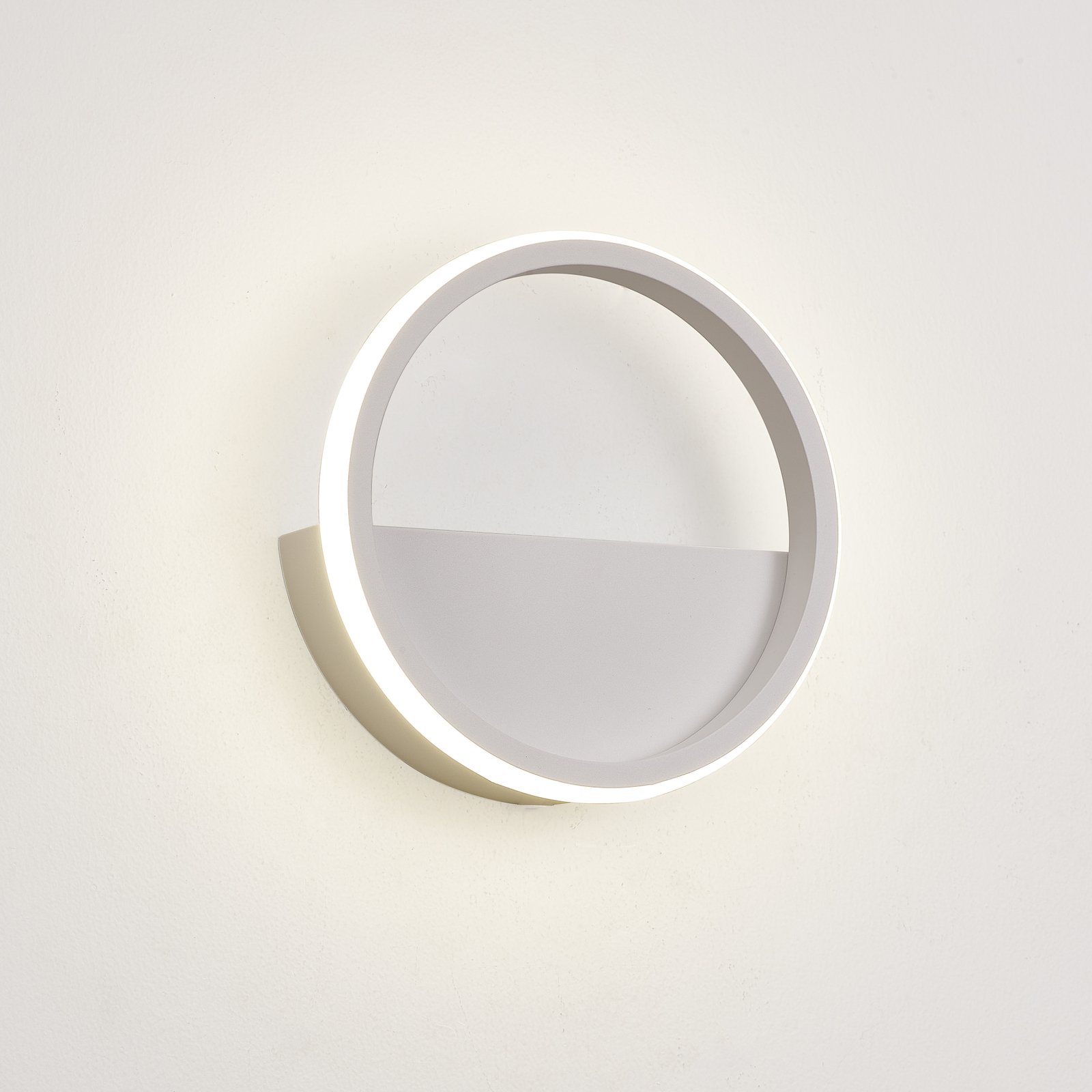 "Kitesurf" LED sieninis šviestuvas, aliuminis, Ø 20 cm, baltas