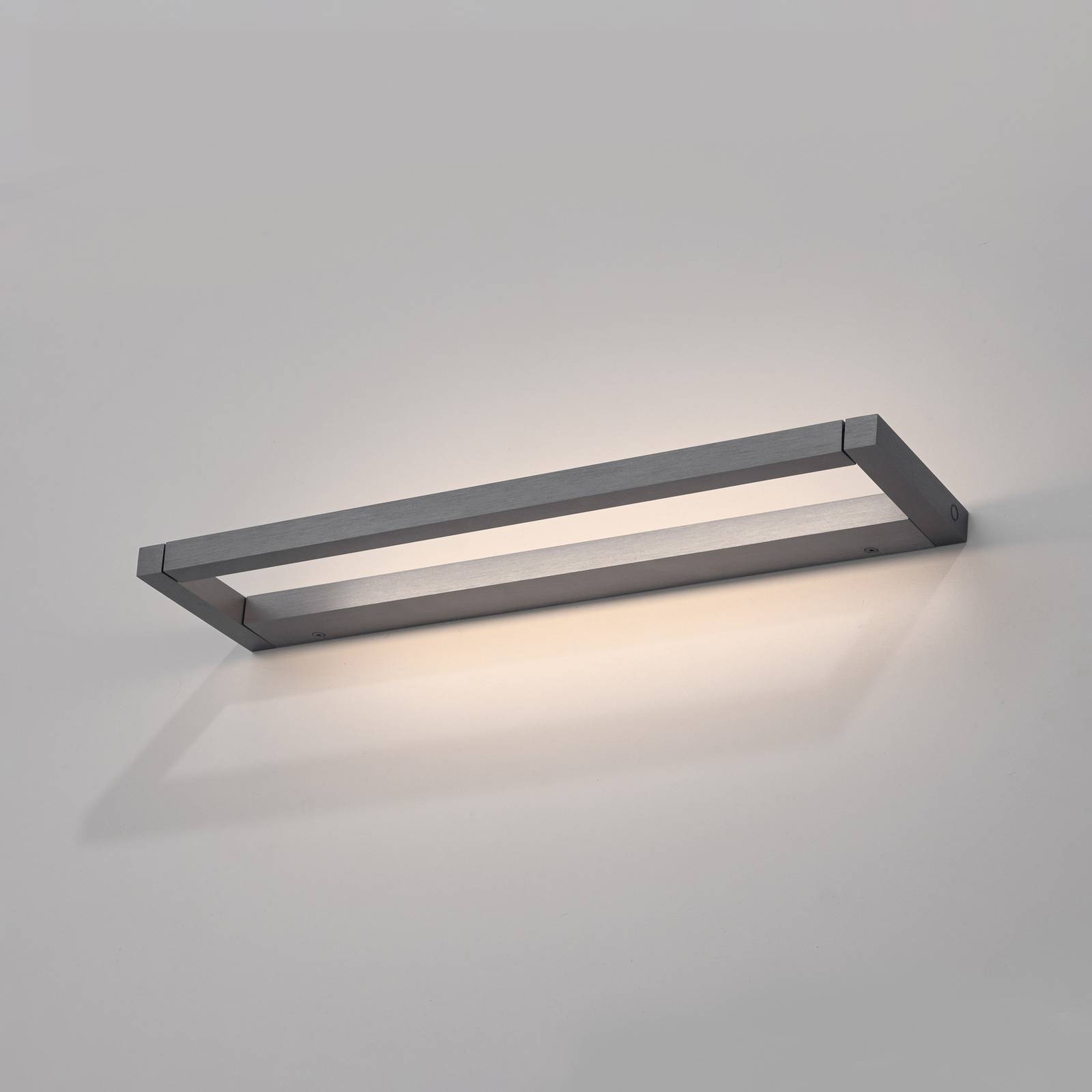 PURE LED-vegglampe Puro grå bredde 50 cm dimmer i aluminium