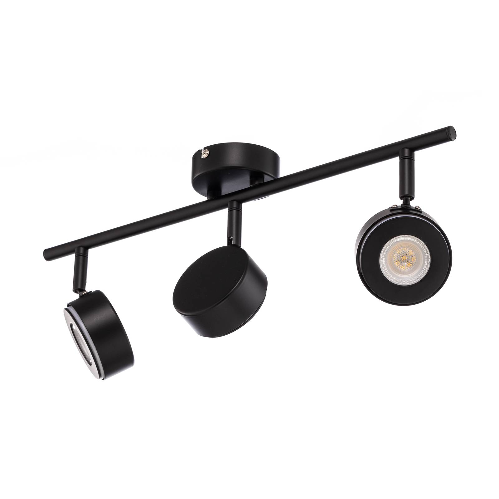 Lindby Spot Jyla, noir, GX53, 4.000 K, à 3 lampes