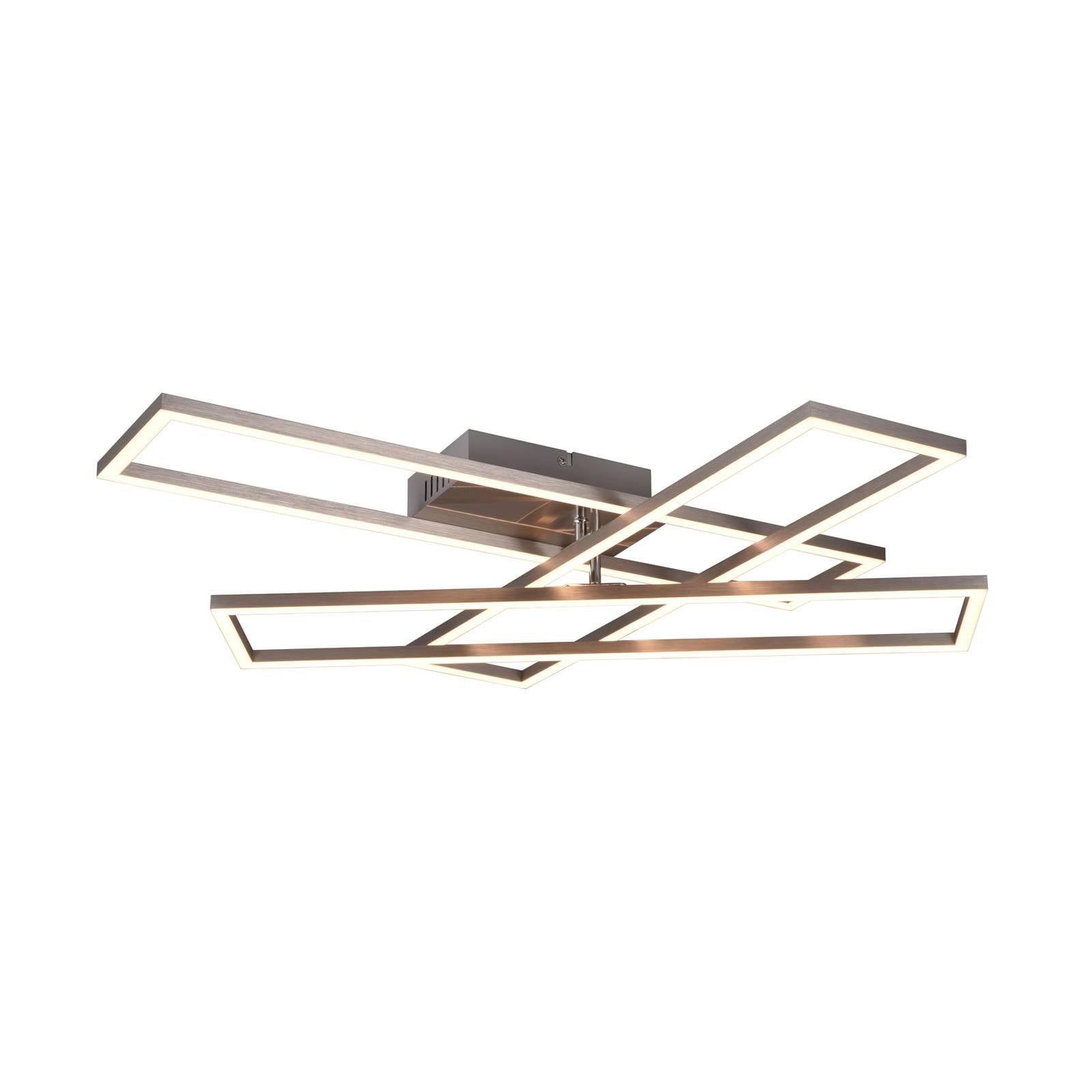 LED-Deckenlampe Corso dreiflammig, nickel matt