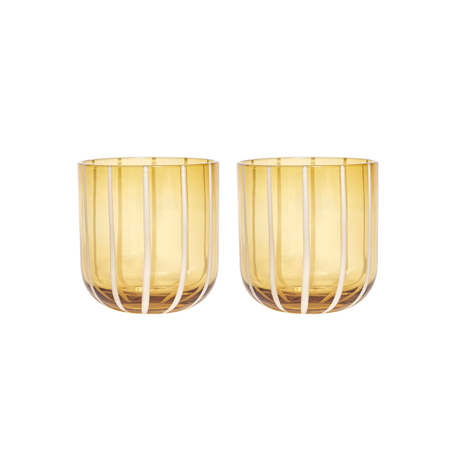 Mizu-lasi, keltainen, korkeus 8 cm, 2 kpl:n sarja – OYOY Living Design