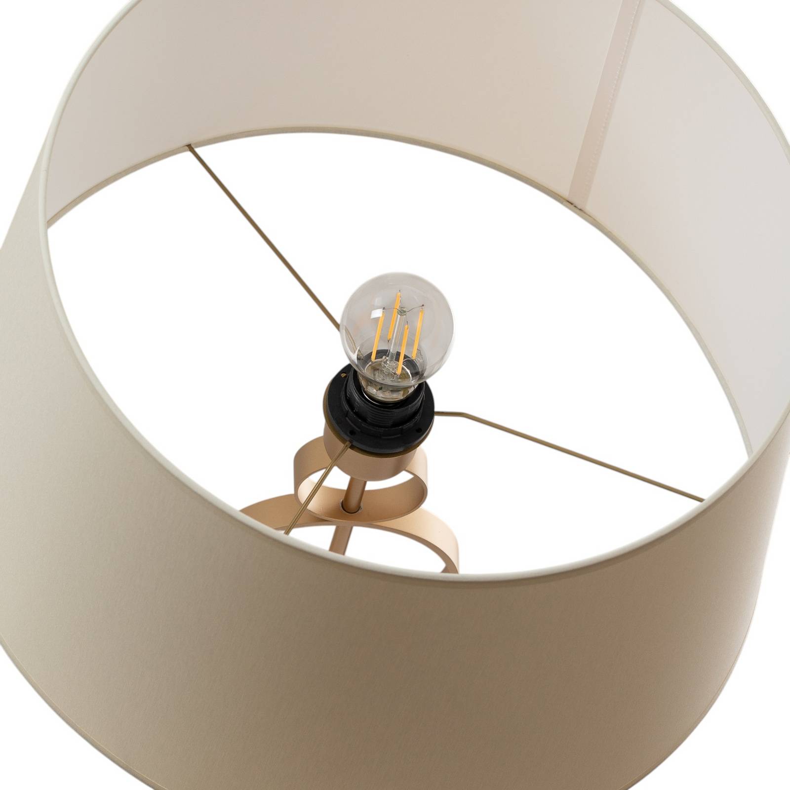 Lampa stojąca Priam, czarna/złota, stal, wysokość 156 cm