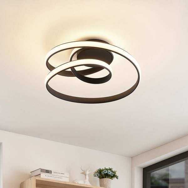 Sakina LED Kattovalaisin Black - Lucande - Olohuone - Design - Metalli - Pyöreä — Lucande