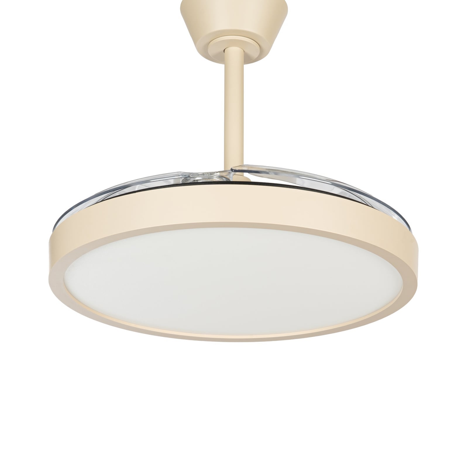 Orasu LED-loftventilator, Ø 107 cm, beige, CCT – Lindby