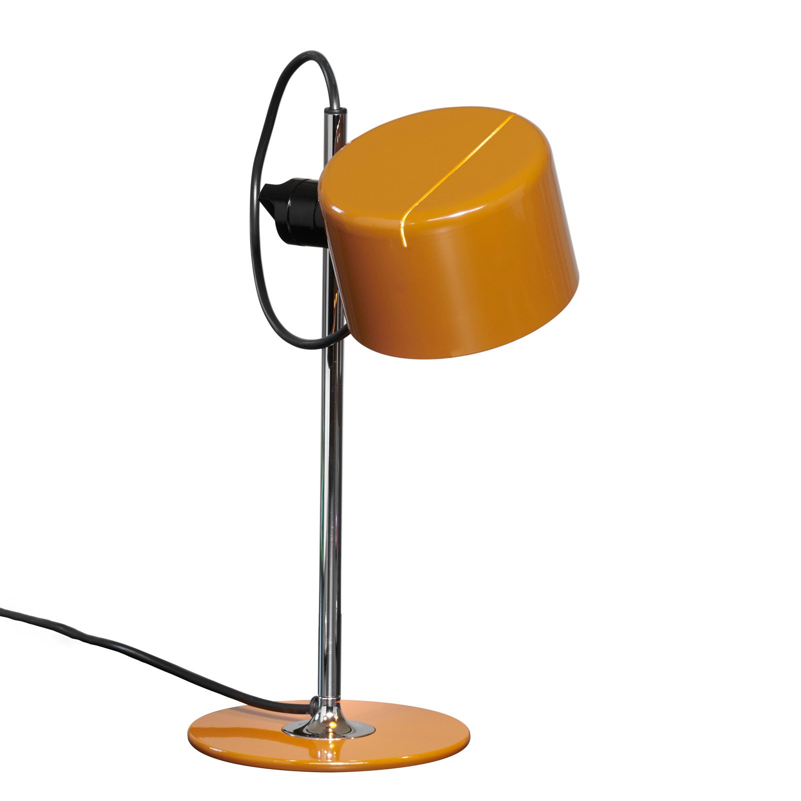 Oluce Mini Coupè LED tafellamp, mosterdgeel