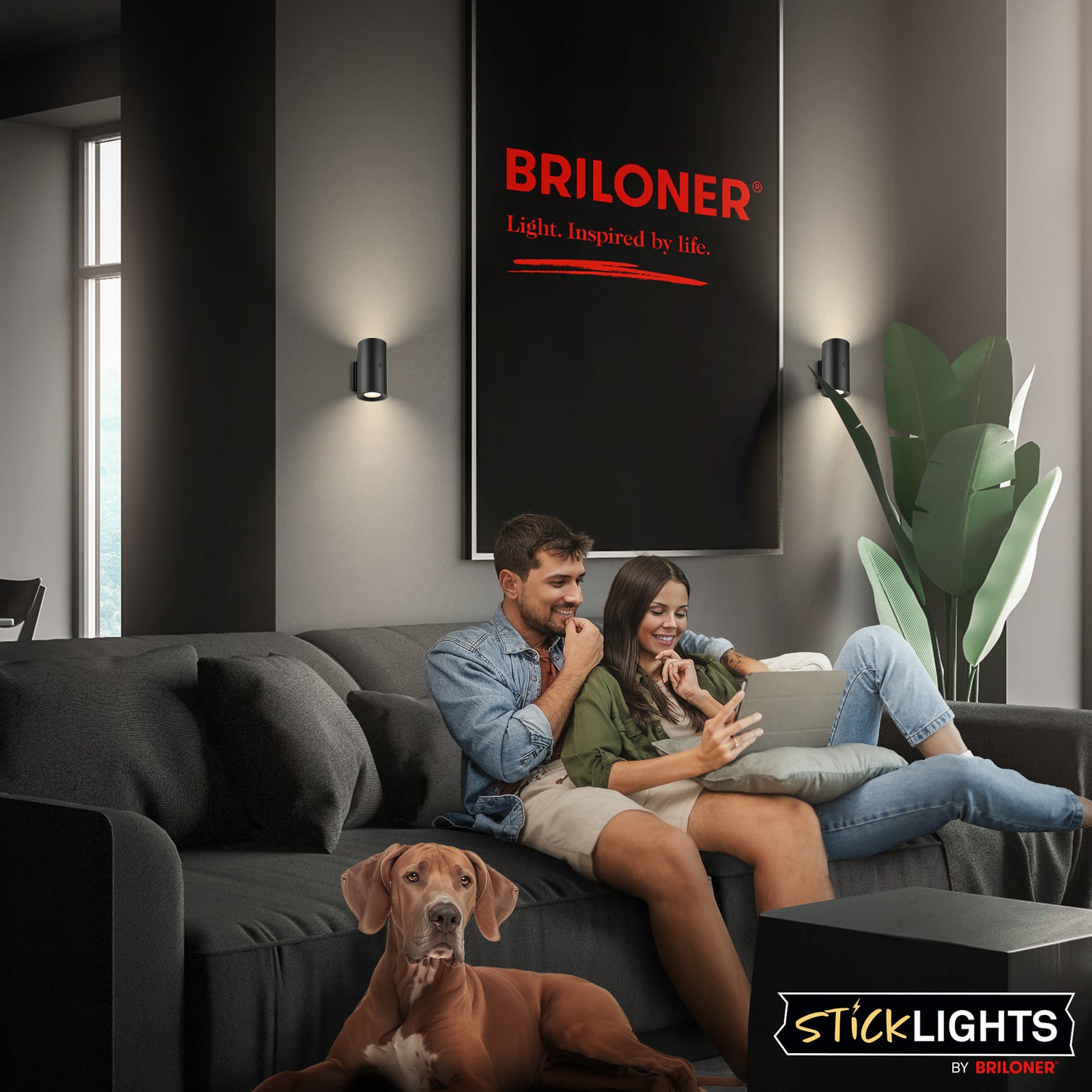 LED-akutoitega seinavalgusti Isy, mattmust, plastik, 3000 K