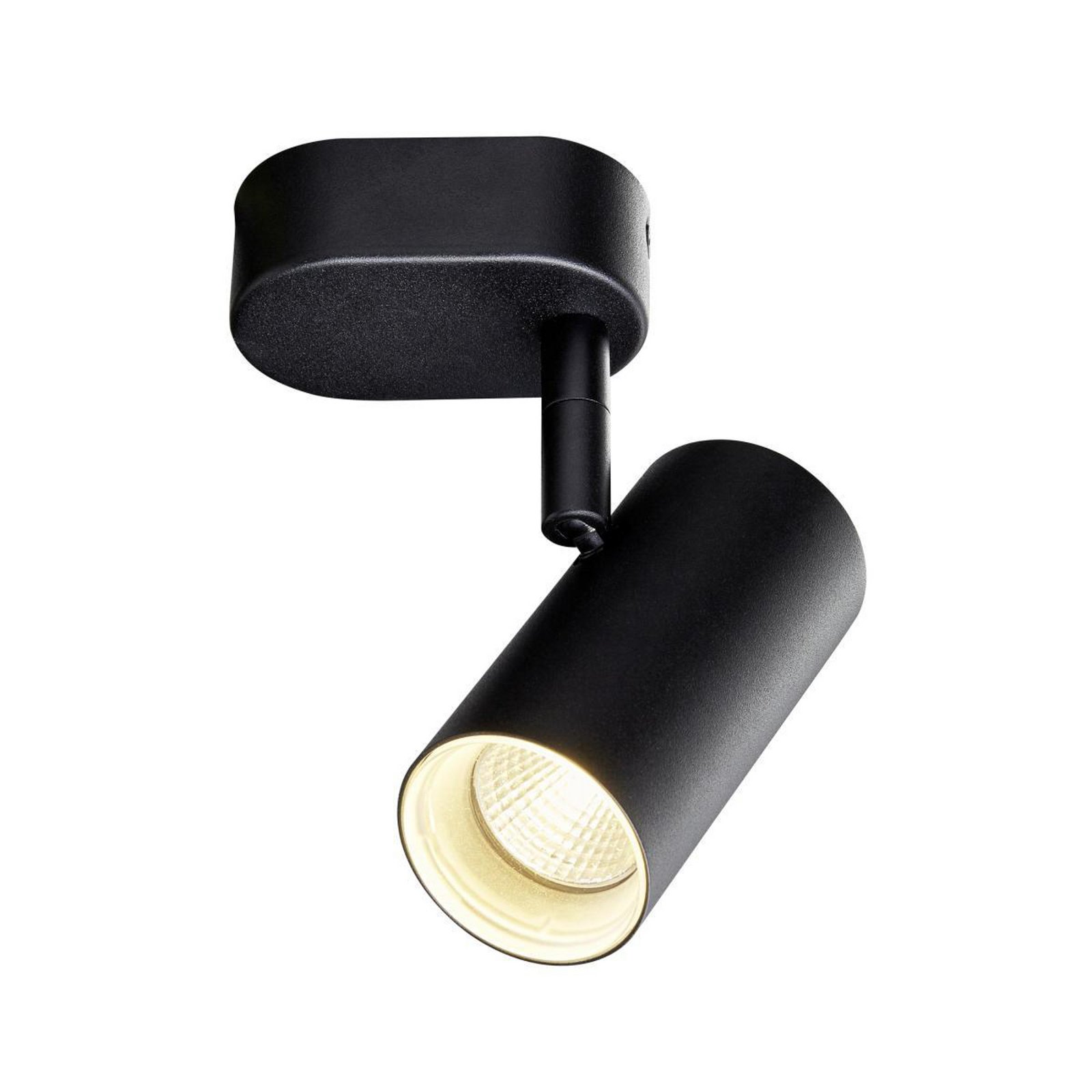 SLV LED wall spotlight Noblo, 3,000 K, black, 13 cm metal