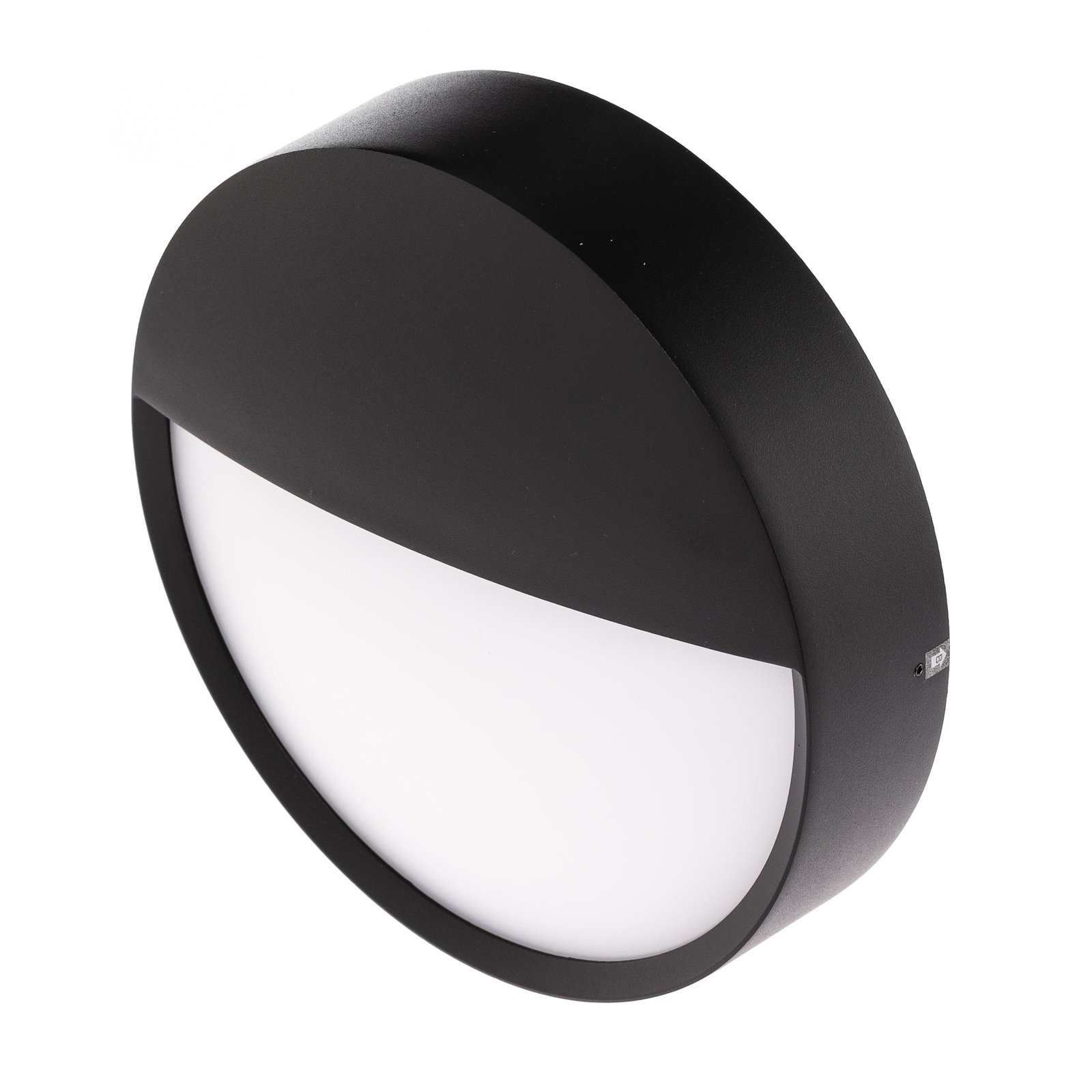BRUMBERG Eye utendørs LED-vegglampe halv, svart