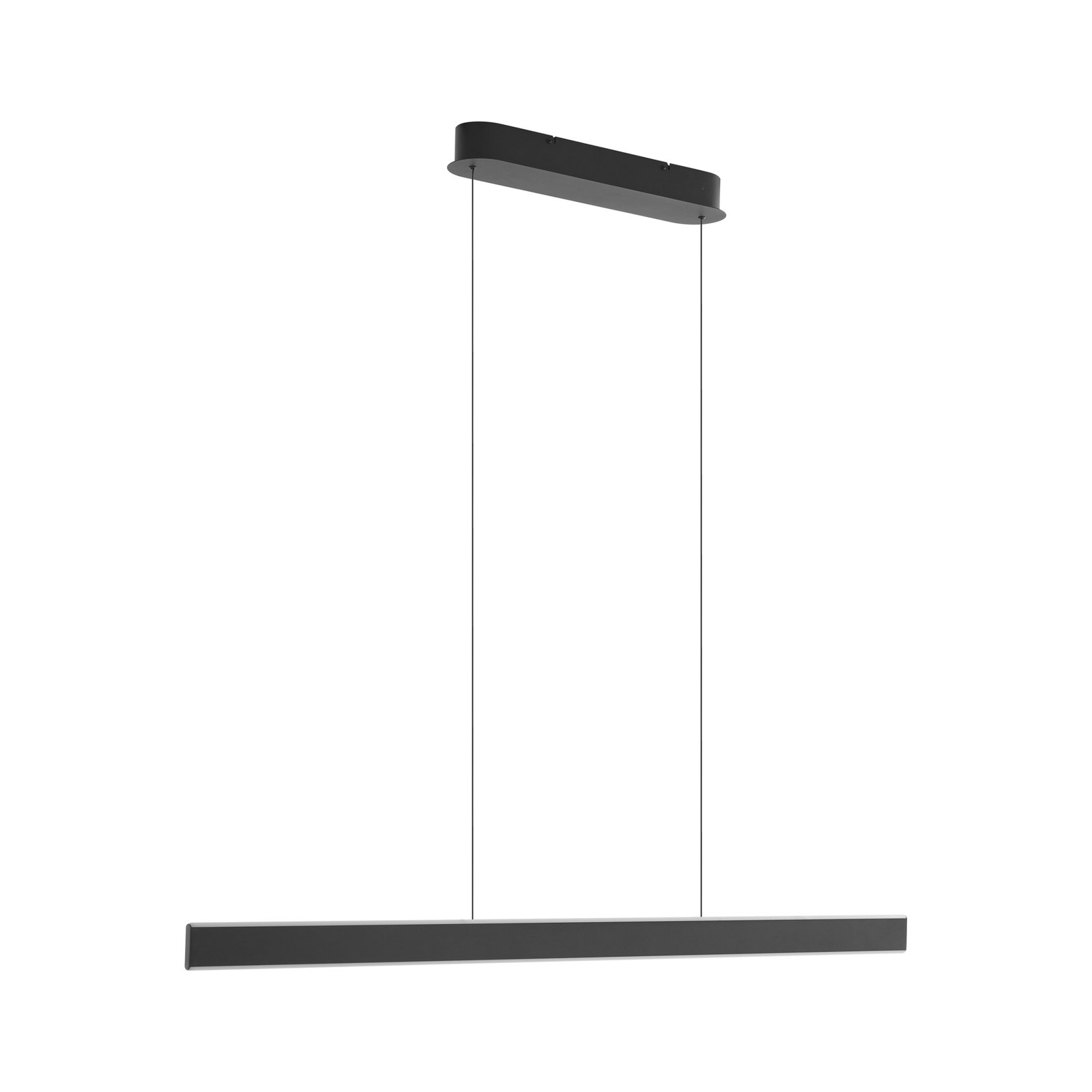 Lucande LED-Hängeleuchte Philine, Länge 121 cm schwarz Eisen
