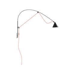 midgard Applique a LED AYNO L, nero/arancio, 4.000 K 130 cm