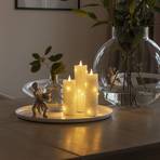 LED vosková sviečka krémová farba jantárová 15,2 cm
