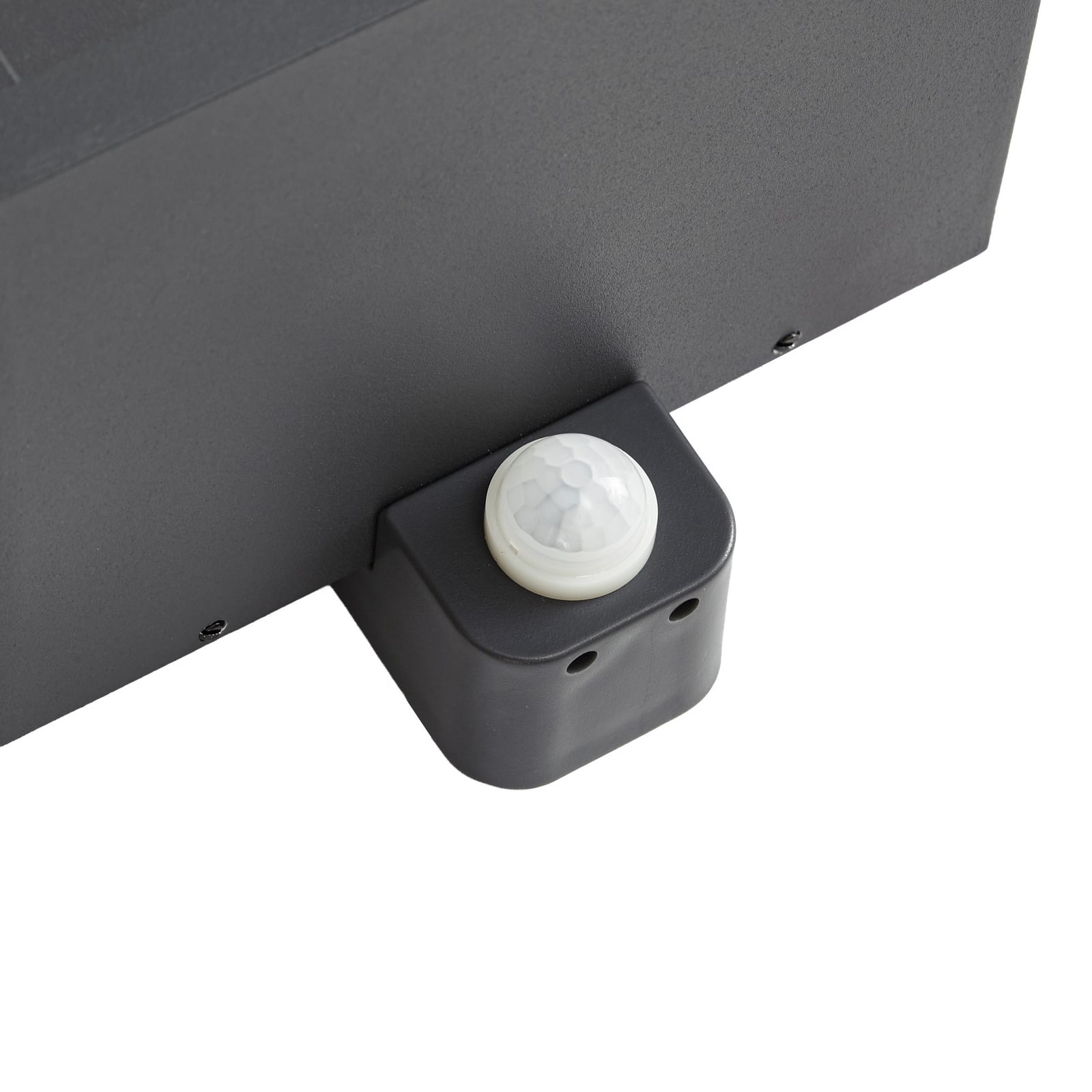 Aplique para exterior Lindby Peldar, antracita/transparente, 26 cm, sensor