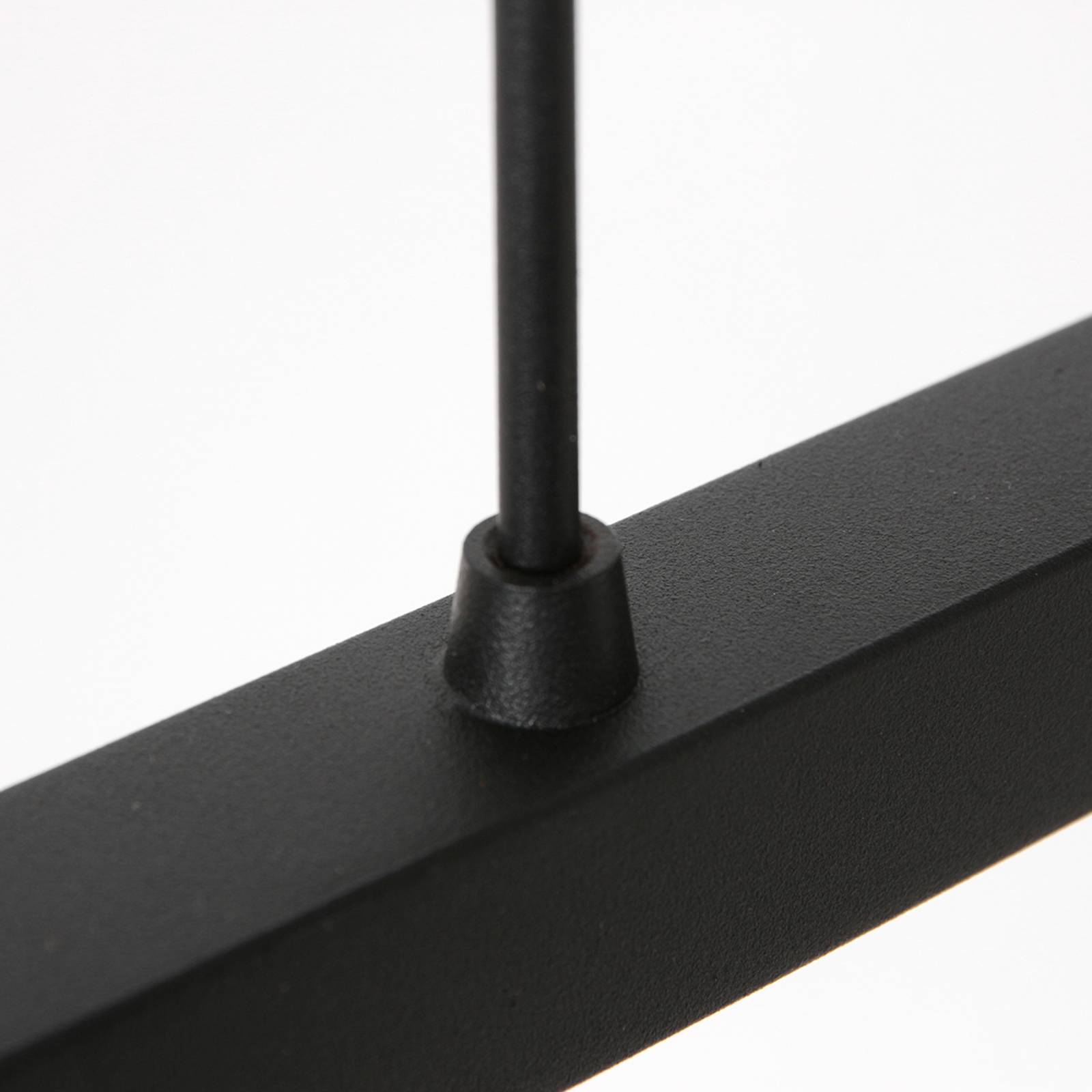 Steinhauer Hanglamp Stang, zwart/bruin, lengte 140 cm, kurk, 3-lamps.