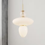 Nuura Rizzatto 43 hanging light, brass/white