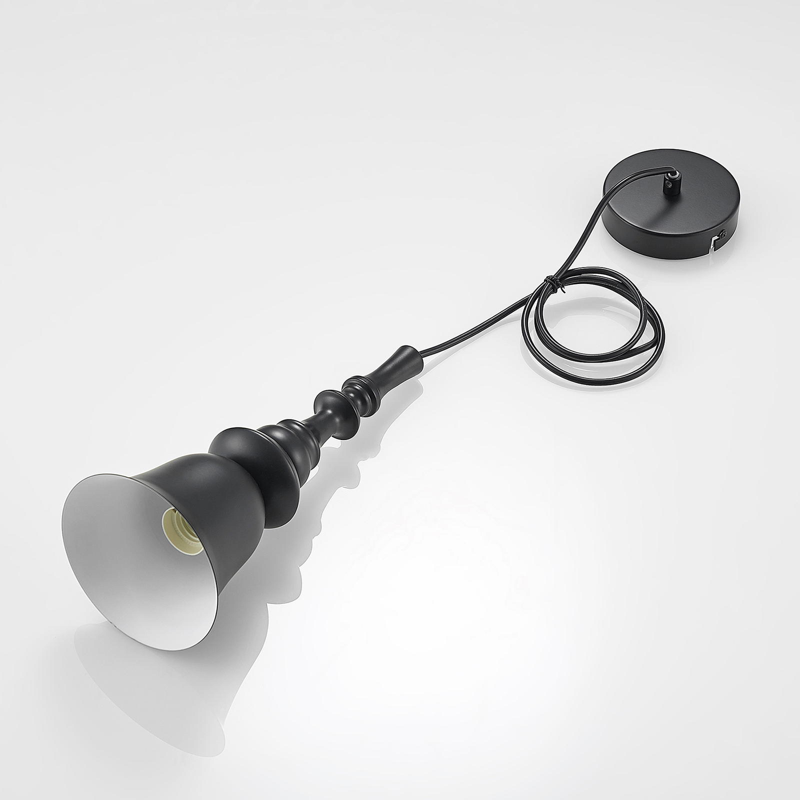 Lucande Gesja suspension, 2 lampes, noire