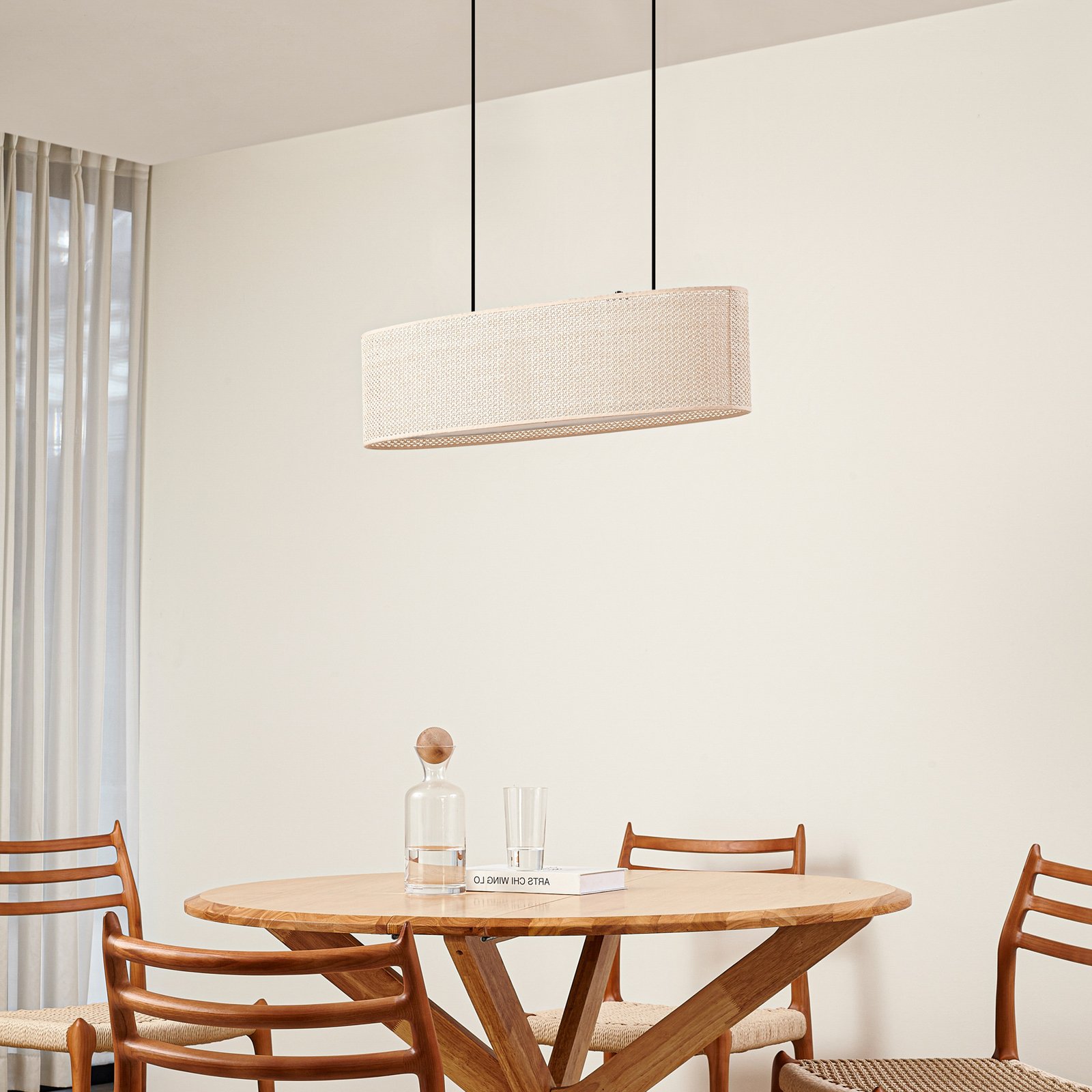 Lindby Pendant lamp Soula, fabric