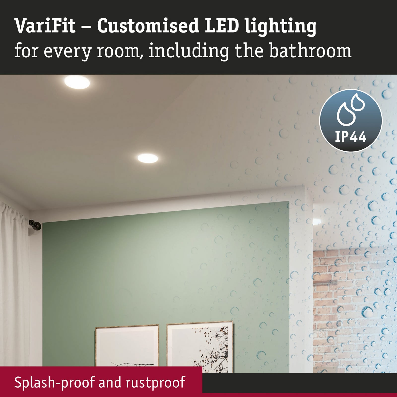 Paulmann Veluna Edge LED wpuszczana IP44 3000K Ø 12cm
